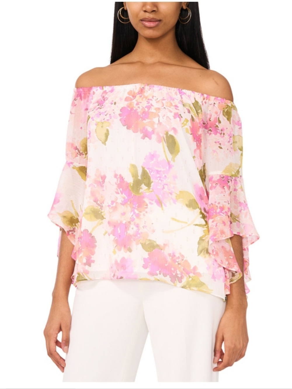 MSK Floral Off Shoulder Top Sz XL